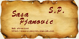 Saša Pjanović vizit kartica
